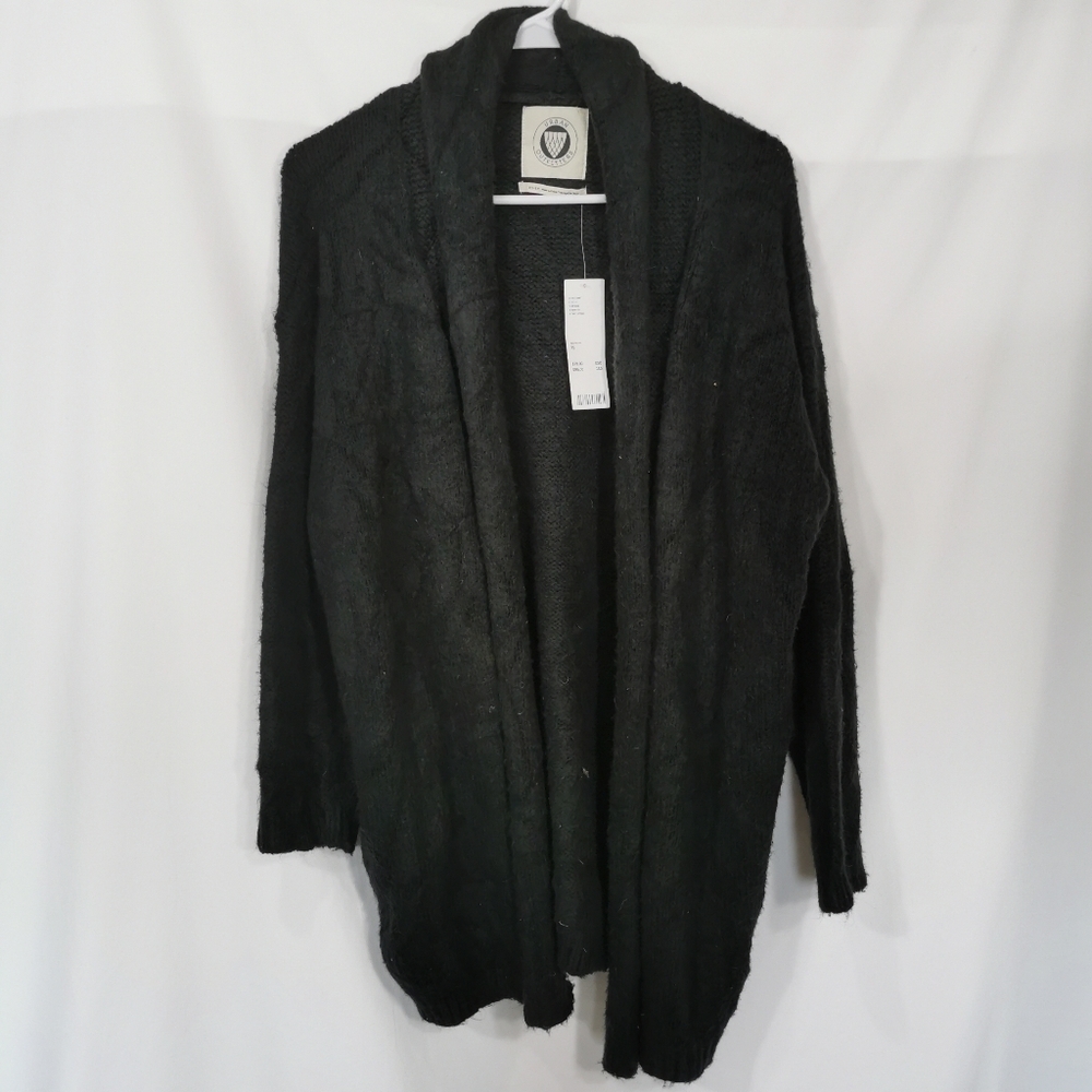 Urban Outfitters Super Soft Open Fuzzy Cardigan Black Sz XS Open To Offers